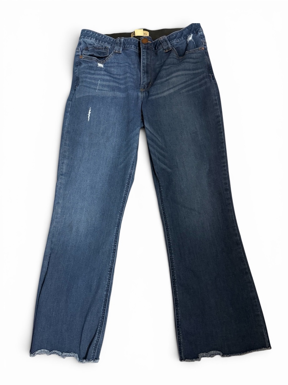 Democracy The Ab Technology Mid Rise Blue Flare Jeans Size 16